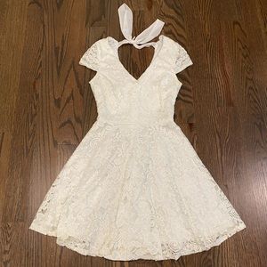 B. Darlin White Lace Dress Size 3/4